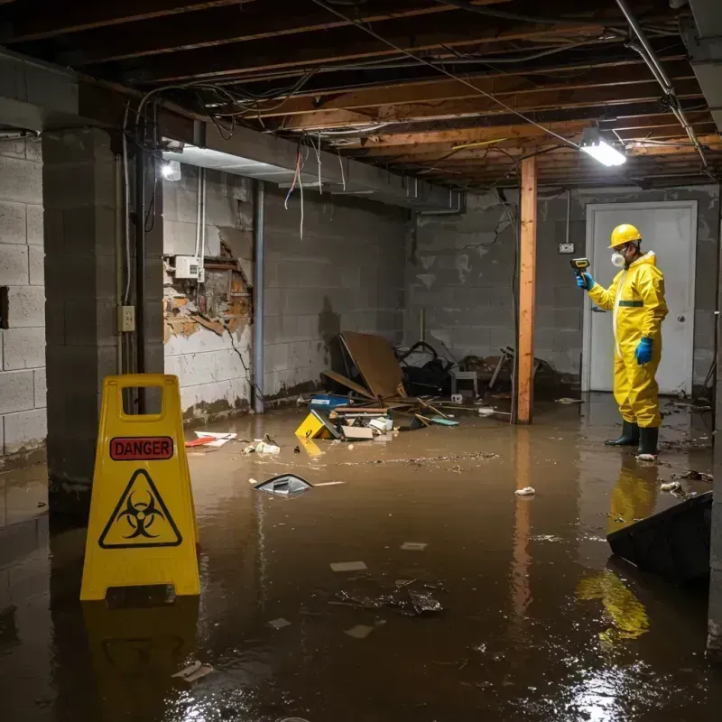 Flooded Basement Electrical Hazard in Village Green-Green Ridge, PA Property